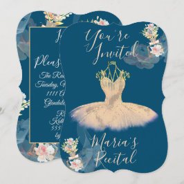 Convite Vestido de Bailarina em Ouro Rosado com Perfume Fl