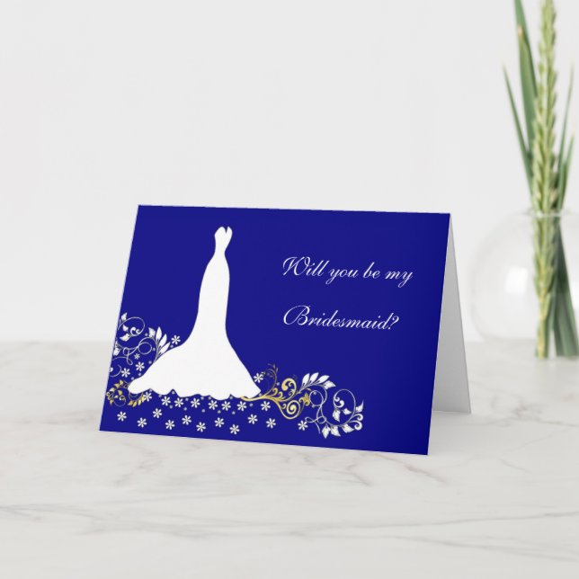 Convite Vestido de casamento, floral. redemoinhos na dama (Frente)