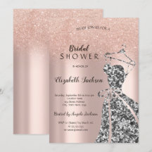 Vestido de Lantejoulas Rose GoldGlitter Bokeh, Chu