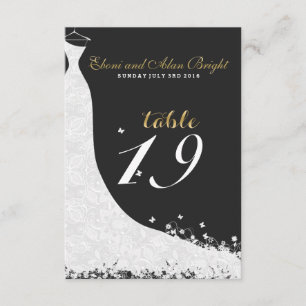 Convite Vestido de Noiva de Renda Branca Elegante Tabela 1