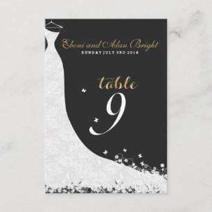 Convite Vestido de Noiva de Renda Branca Elegante Tabela 9