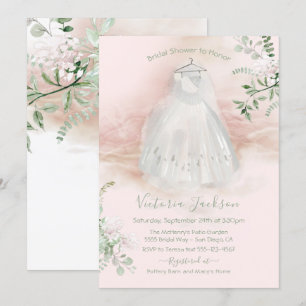 Convite Vestido de Noiva Leve e Arejado em Aquarela