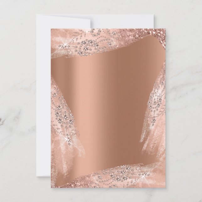 Convite Vestido de Noiva Rose Copper Diamond Spark 16 anos (Frente)