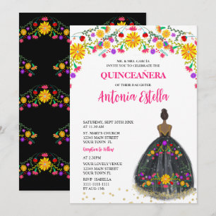 Convite Vestido de Princesa para Festa Mexicana de Quincea