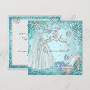 Convite Vestido de Tiaras de Tule Macio Azul Claro para Fe