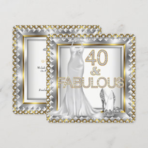Convite Vestido Elegante Fabuloso 40 Deco Saltos Altos
