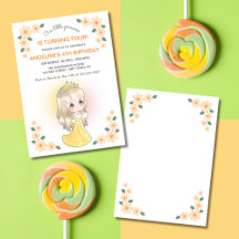 Vestido Laranja Caprichoso Princesa Floral Anivers