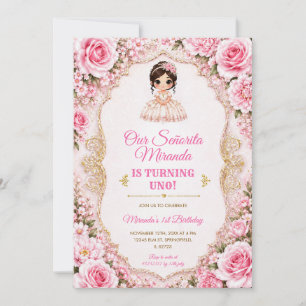 Convite Vestido Mexicano de Aniversário da Senhorita Rosa