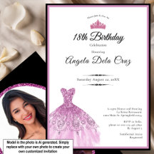 Vestido rosa elegante debut de 18 anos