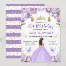 Vestido Roxo Princesa Morena Aniversário