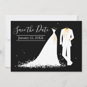 Convite Vestido & Tux - Salve a Data com Foto
