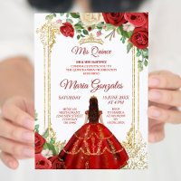 Vestido Vermelho e Rosa mexicano Mis Quince 2