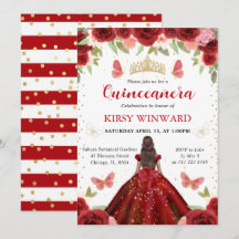 Vestido Vermelho Princesa de Pele Morena Quinze An