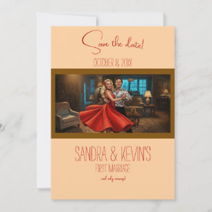 Convite Vestido Vermelho Tango Casamento Salve a Data