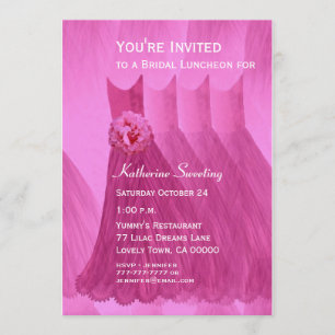 Convite Vestidos cor-de-rosa de ponte V07