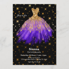 Convite Vestidos de aguarela brilhante