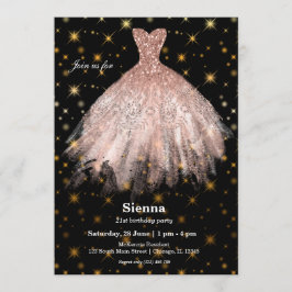 Convite Vestidos de aquarela brilhante