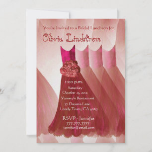 Convite Vestidos de Bridesmaid Vermelha Convocação de Al