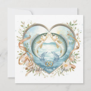 Convite Vestidos de vocês amantes da pesca Casamento Water