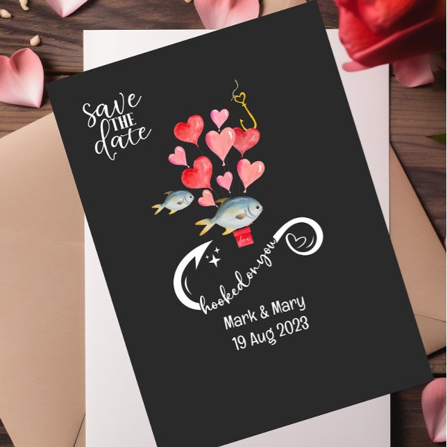 Convite Vestidos de vocês amantes da pesca Casamento Water (Criador carregado)