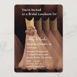Convite Vestidos Dourados de Bridesmaid Luncheon ou Brunch