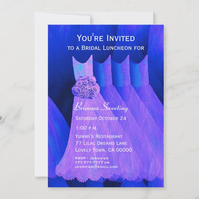 Convite Vestidos roxos de ponte V06 (Frente)