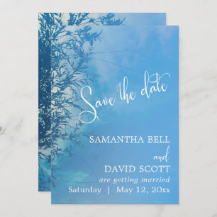 Convite Vestindo o Céu Eetéreo Selvagem Salva a Data