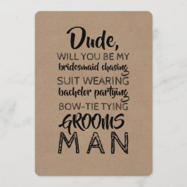 Convite Vestir Proposta Engraçada do Padrinho de casamento