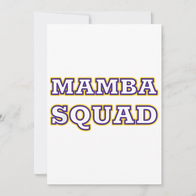 Convite Vestuário engraçado do Mamba Squad para Cobra Love (Frente)