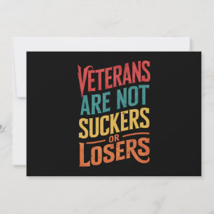 Convite Veteranos Não São Suckers Ou Perdedores Votam De I