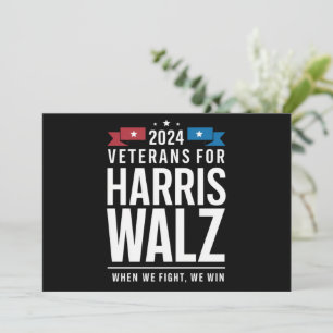 Convite Veteranos Para Harris Walz 2024 Presidencial