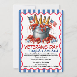 Convite Veterans Day Invitation | Crawfish & Beer Party