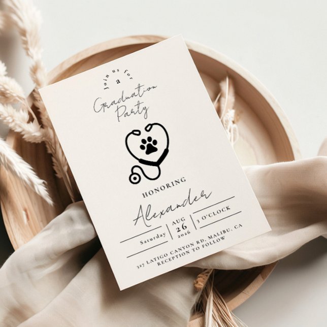 Convite Veterinarian Graduation Party (Criador carregado)