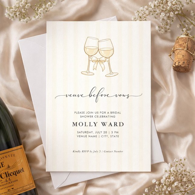 Convite Veuve Before Vows Bridal Shower Invitation (Criador carregado)