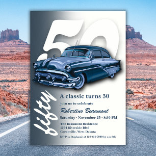 Convite Viagem Carro Azul Clássico Faz 50 Anos