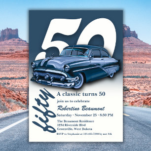 Convite Viagem Carro Azul Clássico Faz 50 Anos