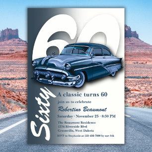 Convite Viagem Carro Azul Clássico Faz 60 Anos