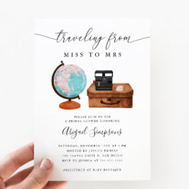 Convite Viagem Chá de panela MISS to MRS.