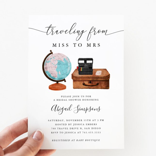 Convite Viagem Chá de panela MISS to MRS. (Criador carregado)