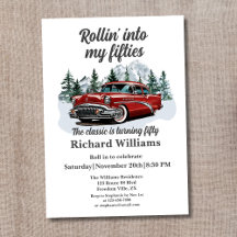 Viagem Classic Retro Car Rolando 50º Aniversário