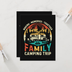 Convite Viagem de Acampamento Familiar Criando Memórias Ju