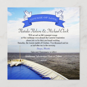 Convite Viagem de Amor   Casamento a Bordo de Navio de Cru