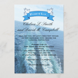 Convite Viagem de Amor Navio de Cruzeiro/Casamento no Dest