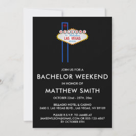 Convite Viagem de Casamento do Partido de Las Vegas Bachel