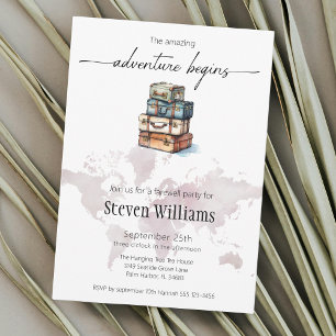 Convite Viagem de despedida a aventura começa