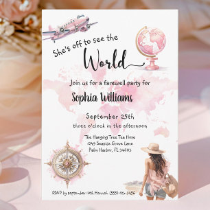 Convite Viagem de despedida de despedida