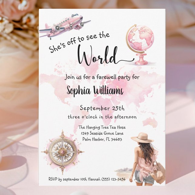 Convite Viagem de despedida de despedida (Criador carregado)