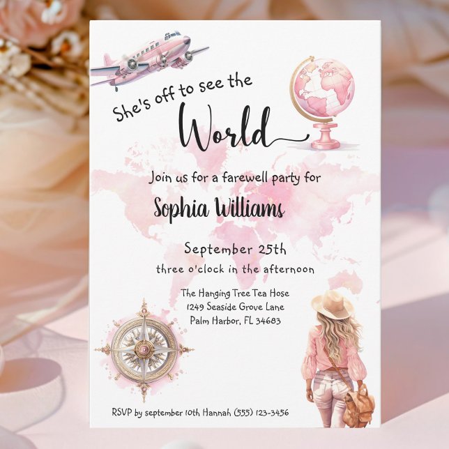 Convite Viagem de despedida de despedida (Criador carregado)