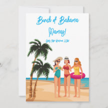 Viagem de férias das garotas nas Bahamas Festa de