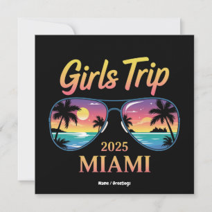Convite Viagem de Meninas Miami 2025 Fim de Semana de Mulh